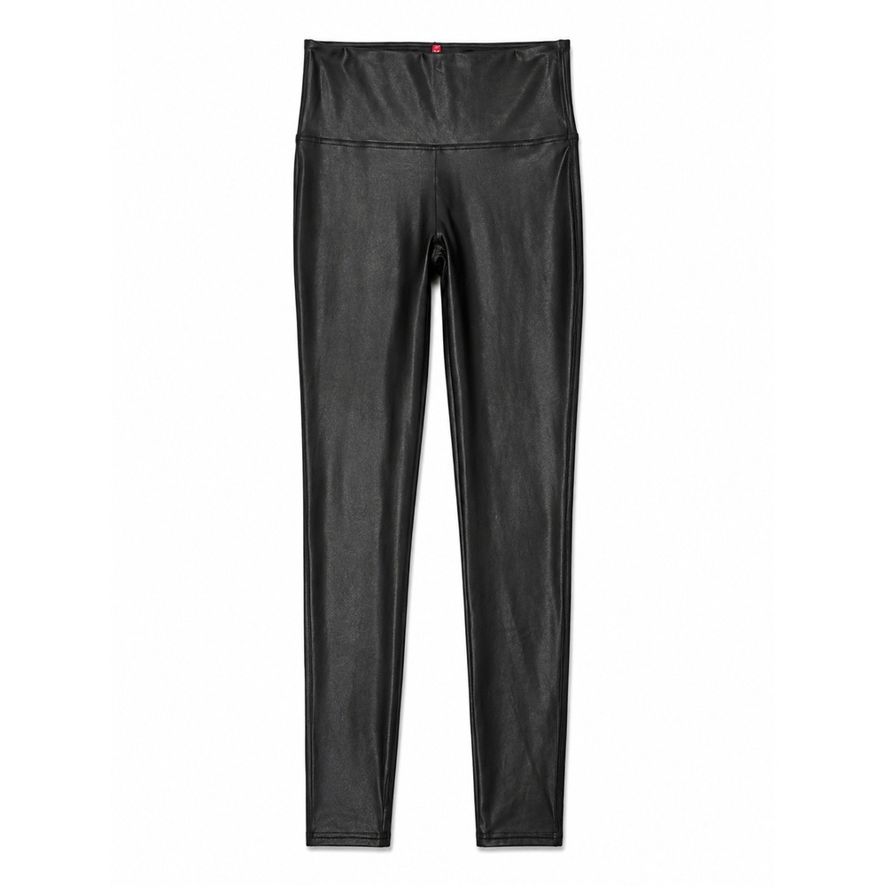 Spanx Faux Leather Leggings High Rise in Black Women's Size Medium Compression